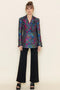 Floral Print Ruffle Collar Hem Long Sleeve BLAZER-Blazer-Fore Collection-S-OLIVE MULTI-Urbanheer