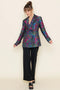 Floral Print Ruffle Collar Hem Long Sleeve BLAZER-Blazer-Fore Collection-S-OLIVE MULTI-Urbanheer