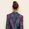 Floral Print Ruffle Collar Hem Long Sleeve BLAZER-Blazer-Fore Collection-S-OLIVE MULTI-Urbanheer