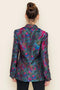 Floral Print Ruffle Collar Hem Long Sleeve BLAZER-Blazer-Fore Collection-S-OLIVE MULTI-Urbanheer