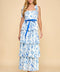 Floral Print Tiered Adjustable Straps Midi Dress-Dress-TCEC-S-Blue-Urbanheer