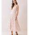Floral Print Wide Straps Square Neck Midi Dress
