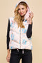 Floral Printed Vest with Hoodie-Vest-TCEC-S-Pink-Urbanheer