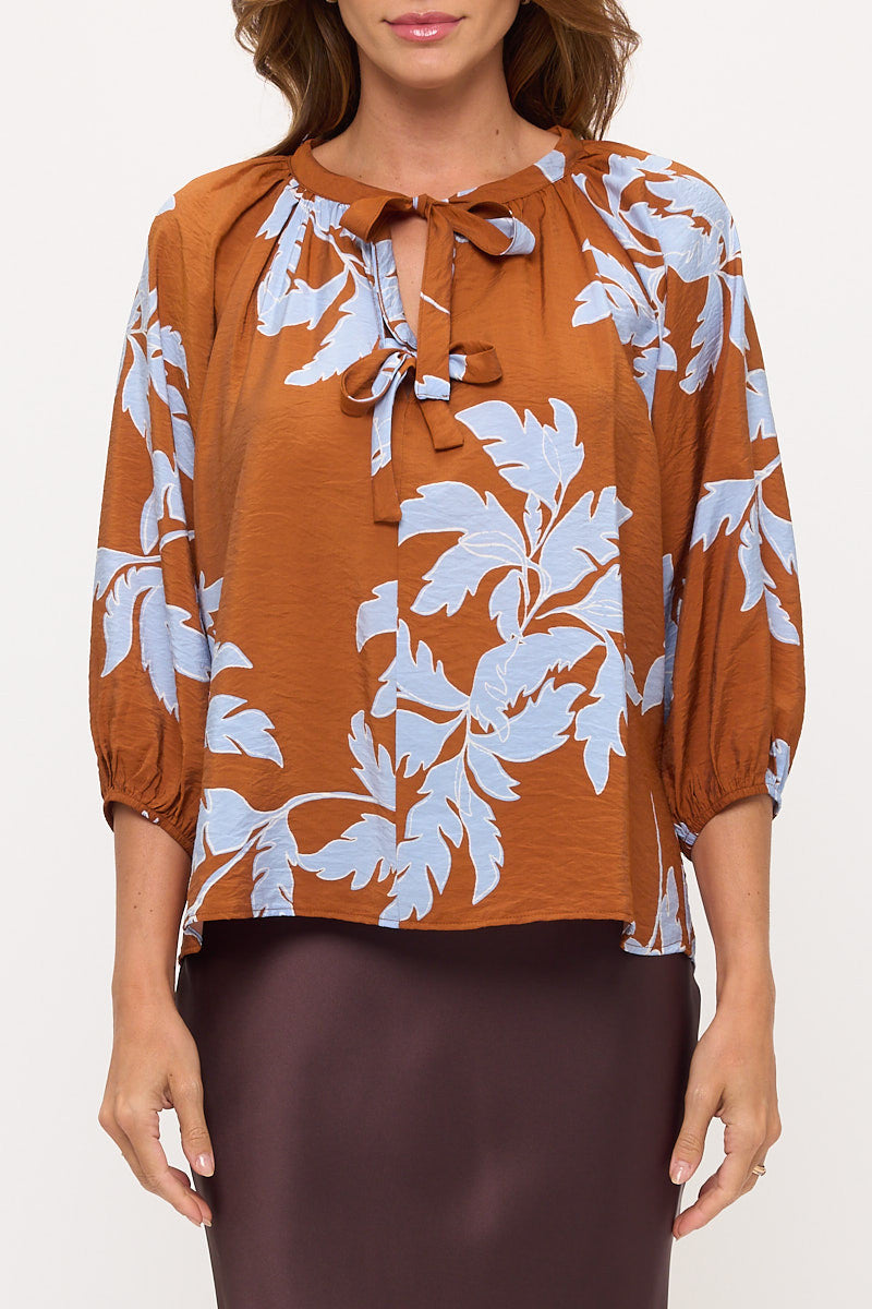 Floral Puff Sleeve Top-1