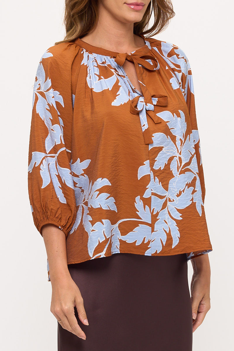 Floral Puff Sleeve Top-2