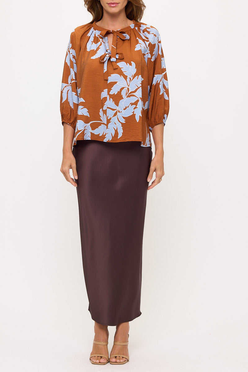 Floral Puff Sleeve Top-5