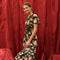 Floral Velvet Splice Shirred Waist Midi Dress-Dress-Blu Pepper-S-BLACK MULTI-Urbanheer