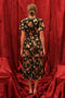Floral Velvet Splice Shirred Waist Midi Dress-Dress-Blu Pepper-S-BLACK MULTI-Urbanheer