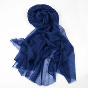 Florencia Ultra Thin Cashmere Shawl Navy-Scarf-Bel Cashmere S.C.-94.5 x 39.4 in (240 x 100 cm)-Urbanheer