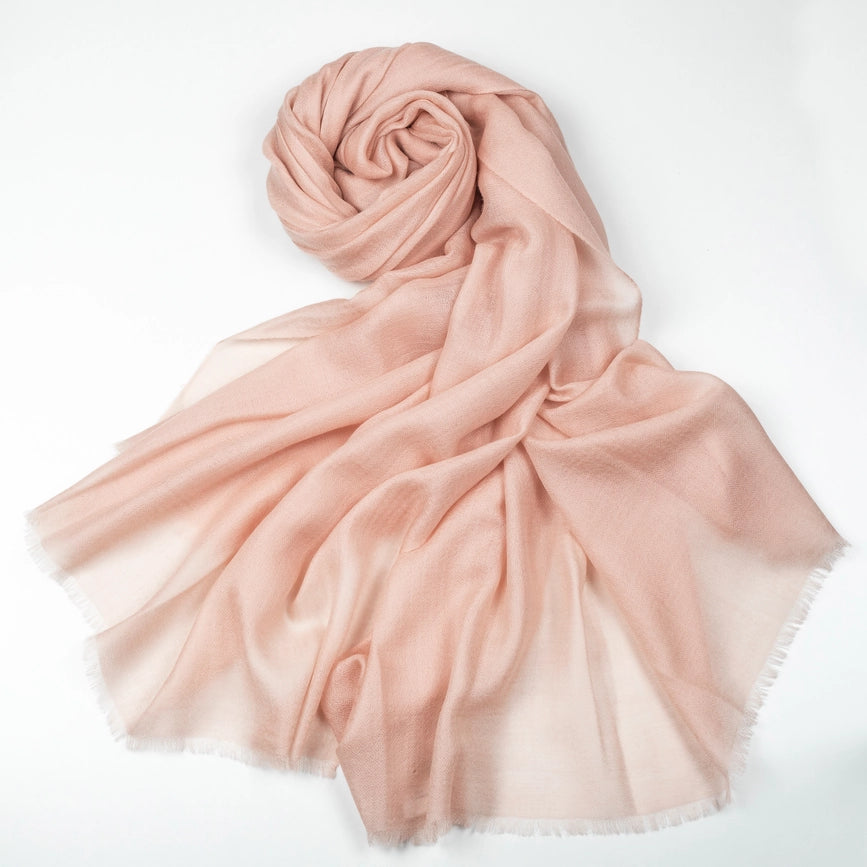 Florencia Ultra Thin Cashmere Shawl Nude-Scarf-Bel Cashmere S.C.-94.5 x 39.4 in (240 x 100 cm)-Urbanheer