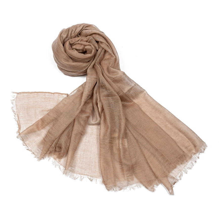 Florencia Ultra Thin Cashmere Shawl Tea-Scarf-Bel Cashmere S.C.-94.5 x 39.4 in (240 x 100 cm)-Urbanheer