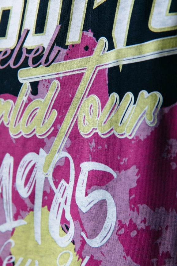 Flower World Tour Sweat | Black-Sweatshirt-Colourful Rebel-XXS-Black-Urbanheer