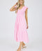 Flutter Sleeve Maxi Dress LIGHT PINK-Dress-Blu Pepper-S-LIGHT PINK-Urbanheer