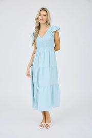 Flutter Sleeve Maxi Dress MINT-Dress-Blu Pepper-S-MINT-Urbanheer