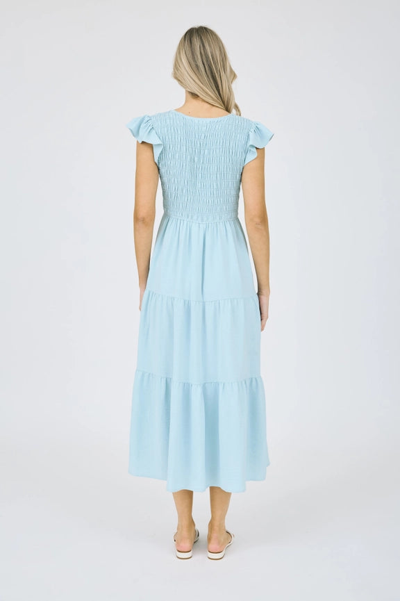 Flutter Sleeve Maxi Dress MINT-Dress-Blu Pepper-S-MINT-Urbanheer