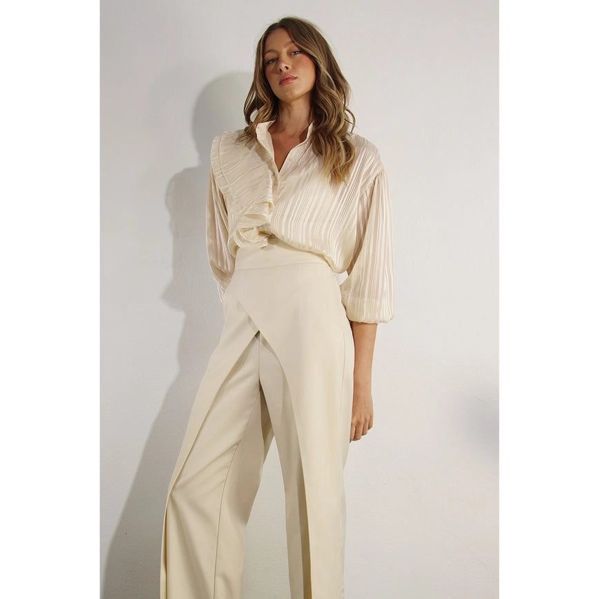 Fly Away Back Tie Pants CREAM BEIGE-Pants-Mulla-S-CREAM BEIGE-Urbanheer