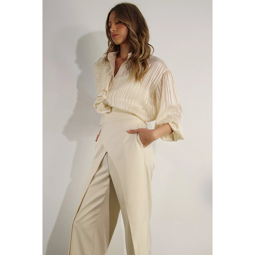 Fly Away Back Tie Pants CREAM BEIGE-Pants-Mulla-S-CREAM BEIGE-Urbanheer