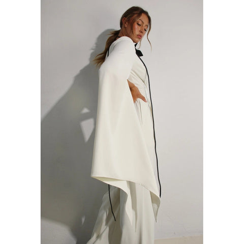 Fly Away Sleeve V Neck Jumpsuit-Clothing Jumpsuits-Mulla-S-CREAM-Urbanheer