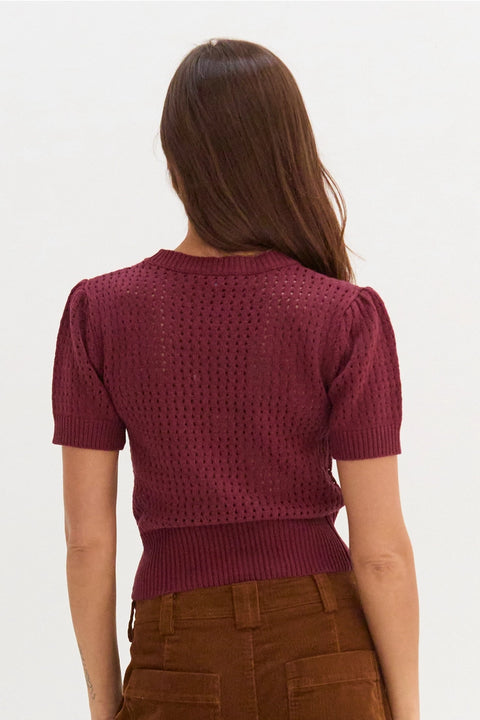 Flynn Netted Sweater Top