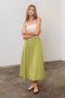 Fold Over Strapless Mix Media Midi Dress-Dress-Moon River-S-SAGE-Urbanheer