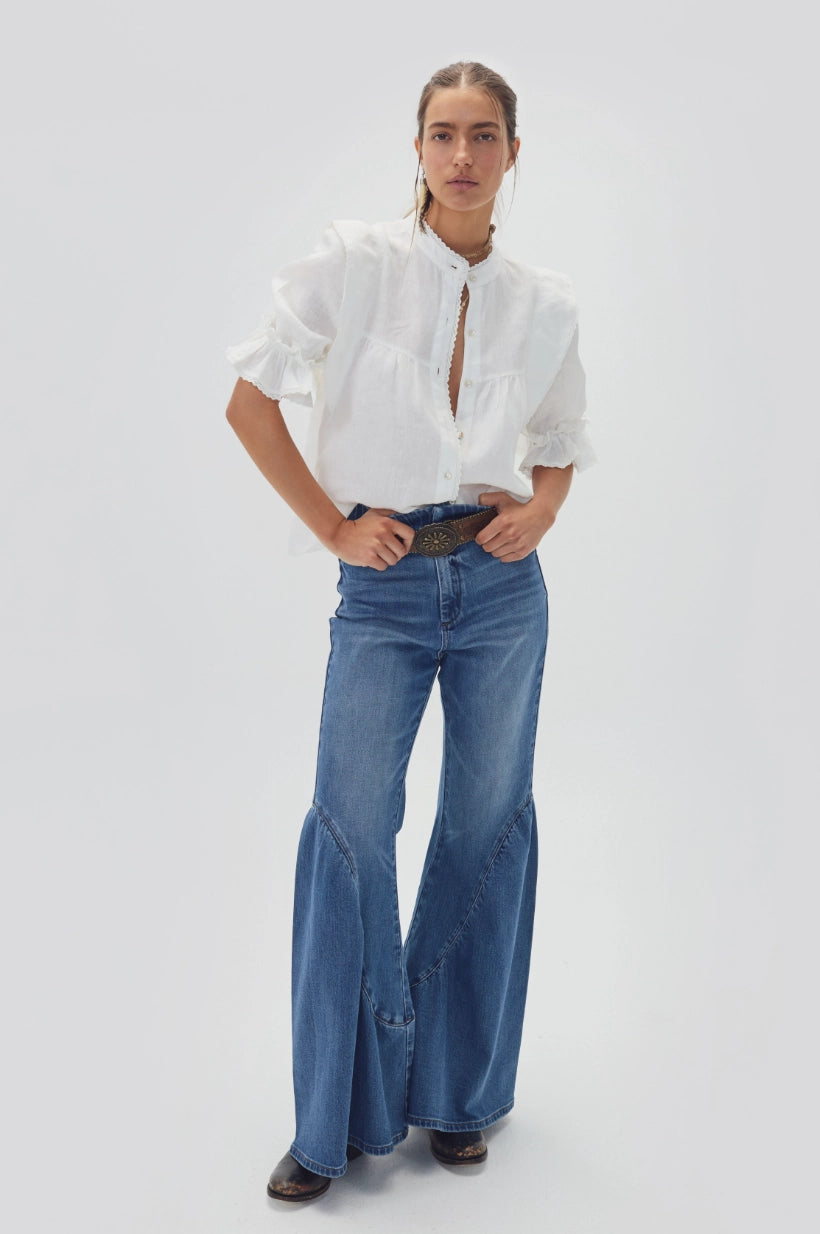 Folk Linen Shirt - Off White