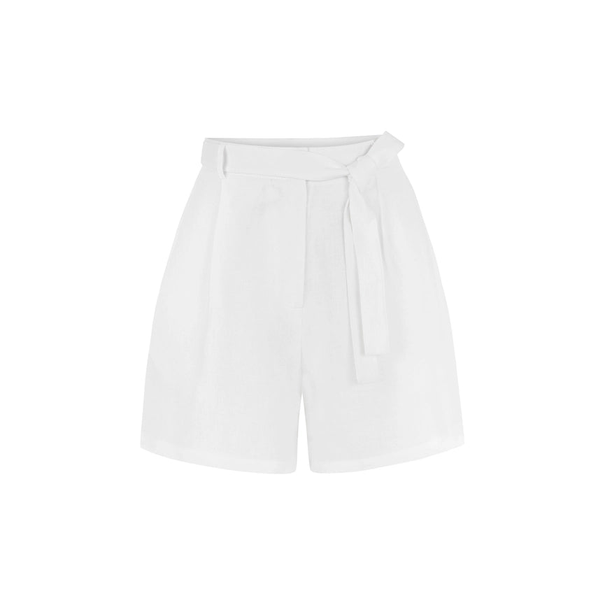 For Old Times' Sake Linen Shorts-Shorts-Dor Raw Luxury-XS-White-Urbanheer
