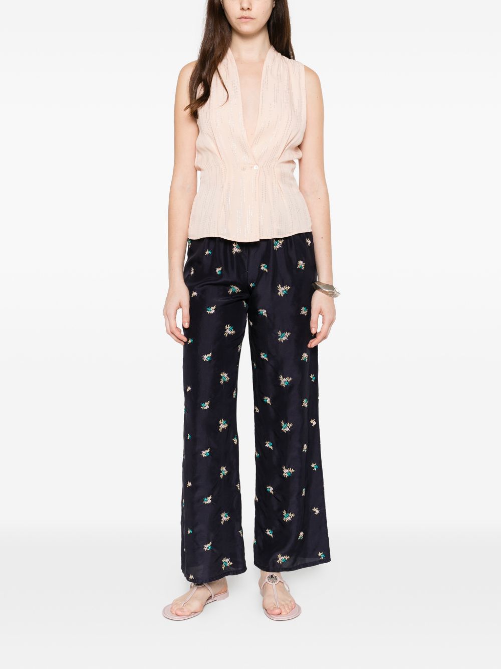 Forte Forte Embroidered silk trousers