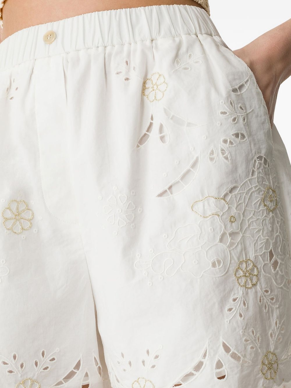 Forte Forte Emroidered cotton shorts