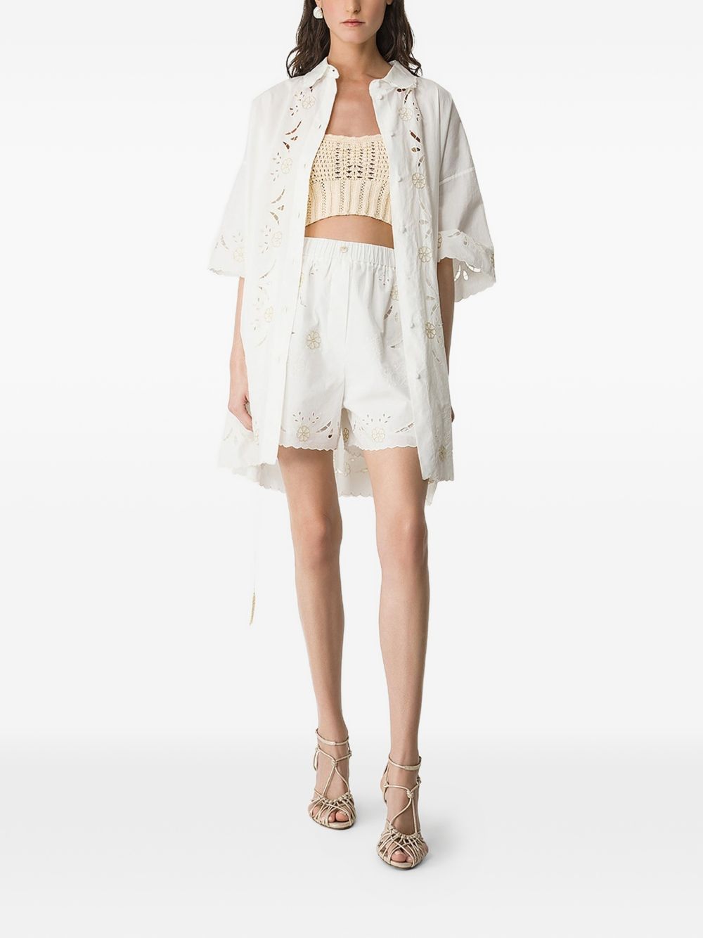 Forte Forte Emroidered cotton shorts