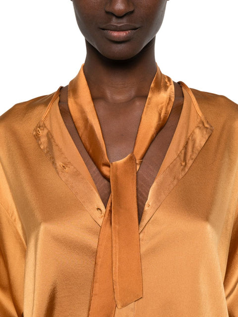 Forte Forte Silk bow-tie shirt