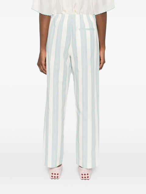 Forte Forte Striped drawstring trousers