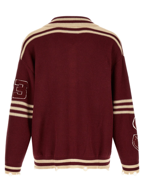 Found Fin Varsity Collared Cardigan