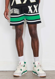 Fr Sporting Varsity Jacquard Knit Shorts-Shorts-First Row-S-Black-Urbanheer