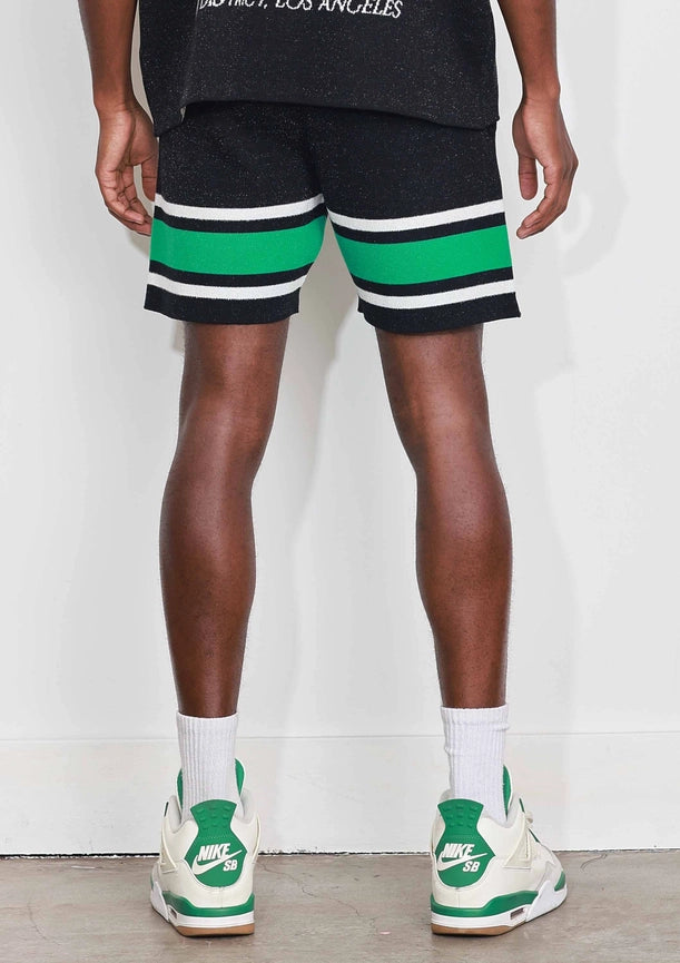 Fr Sporting Varsity Jacquard Knit Shorts-Shorts-First Row-S-Black-Urbanheer