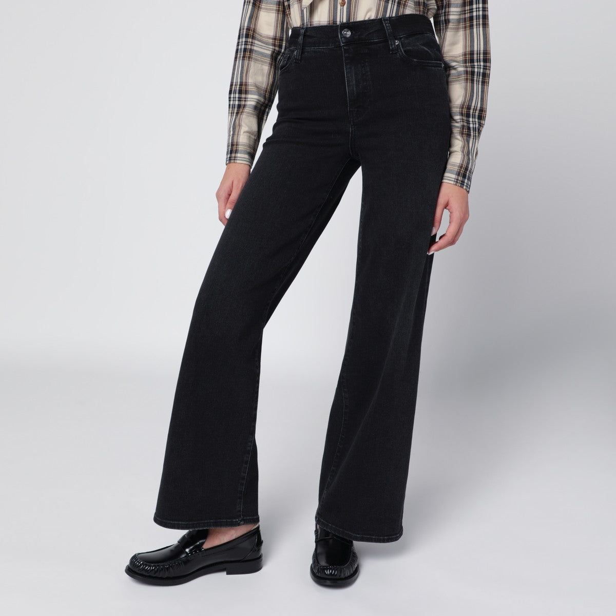 Frame Black Le Slim Palazzo trousers