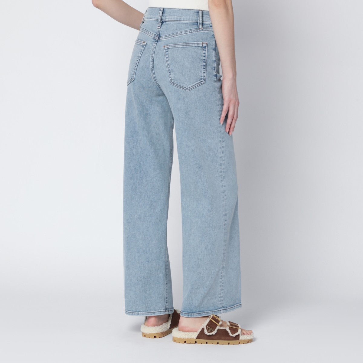 Frame Le Slim Palazzo jeans in Tribute light blue
