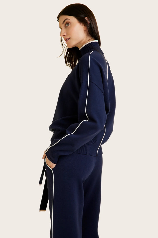 Framed Knit Mock Neck Navy/Creme-Sweater-Alala-XS-Navy/Creme-Urbanheer