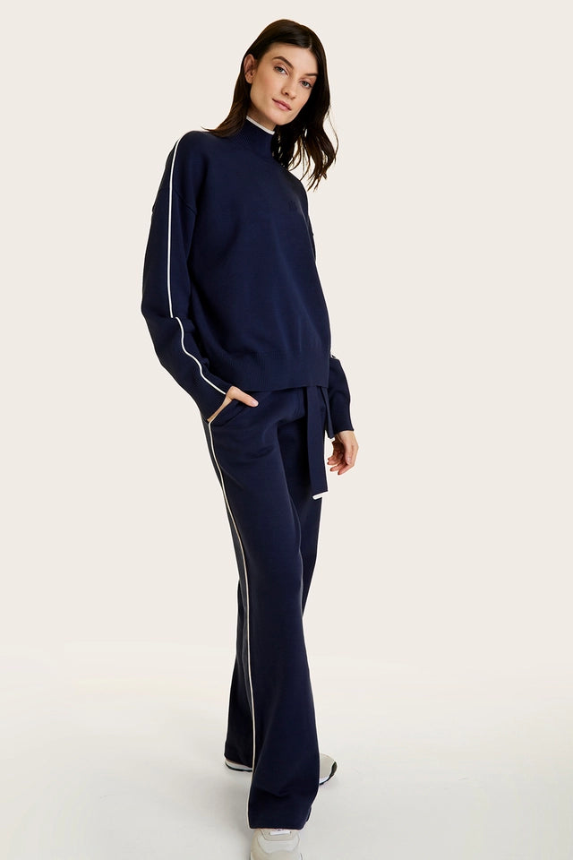 Framed Knit Mock Neck Navy/Creme-Sweater-Alala-XS-Navy/Creme-Urbanheer