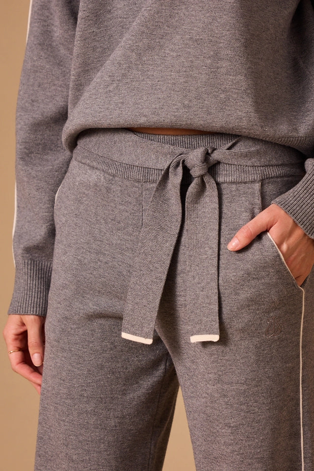 Framed Knit Pant Grey & Creme-Pant-Alala-XS-Grey & Creme-Urbanheer