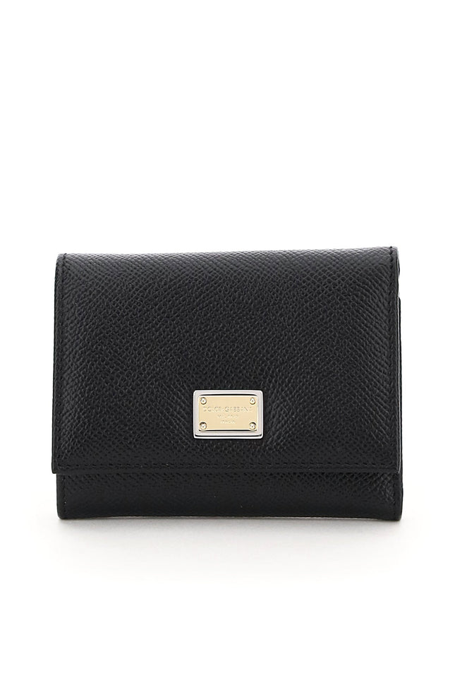 French Flap Wallet-women > accessories > wallets and small leather goods > wallets-Dolce & Gabbana-os-Nero-Urbanheer