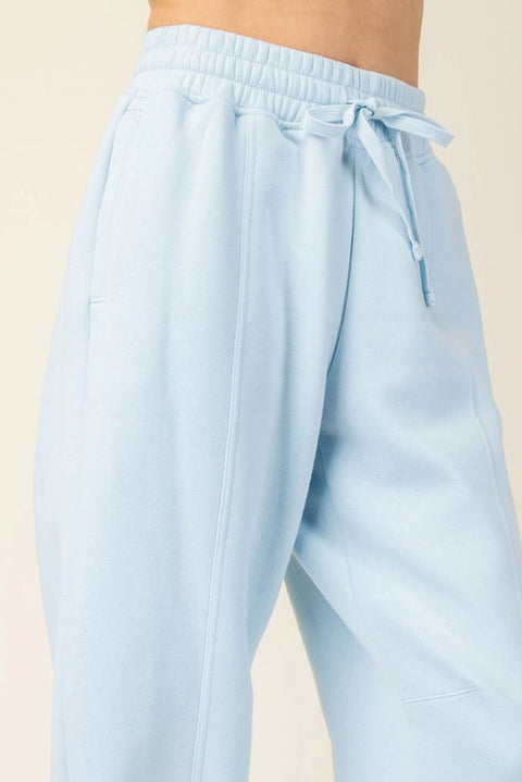 French Terry Fleece Jogger Sweatpant Snow Blue-Jogger-Rae Mode-S-Urbanheer