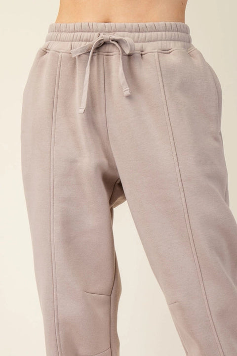 French Terry Fleece Jogger Sweatpant Taupe-Jogger-Rae Mode-S-Urbanheer
