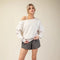 French Terry Fleece Off Shoulder Sweatshirt Bone-Sweatshirt-Rae Mode-S-Urbanheer