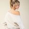 French Terry Fleece Off Shoulder Sweatshirt Bone-Sweatshirt-Rae Mode-S-Urbanheer