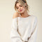 French Terry Fleece Off Shoulder Sweatshirt Bone-Sweatshirt-Rae Mode-S-Urbanheer