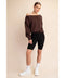French Terry Fleece Off Shoulder Sweatshirt Espresso-Sweatshirt-Rae Mode-S-Urbanheer