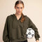 French Terry Fleece Pullover Jacket