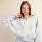 French Terry Fleece Pullover Jacket