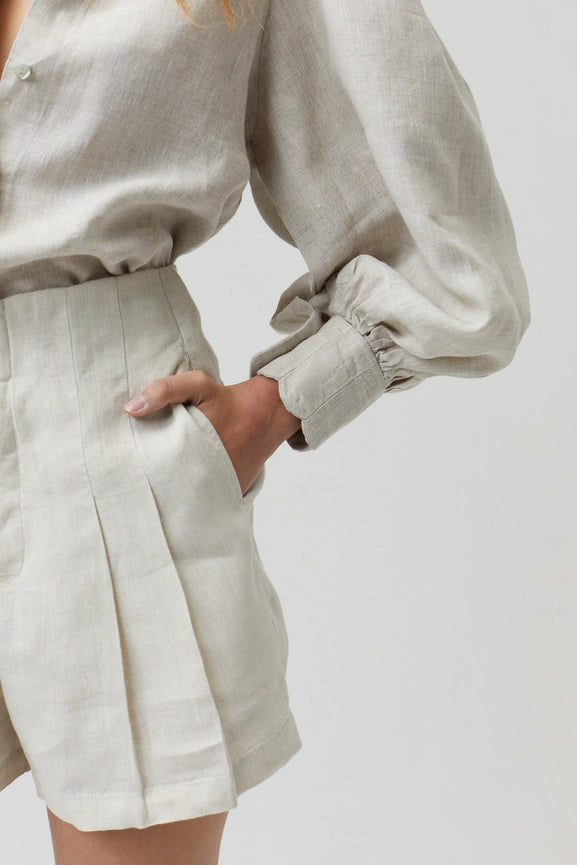 Frida Linen Shorts - Natural-Shorts-Lanhtropy-XS-Natural-Urbanheer