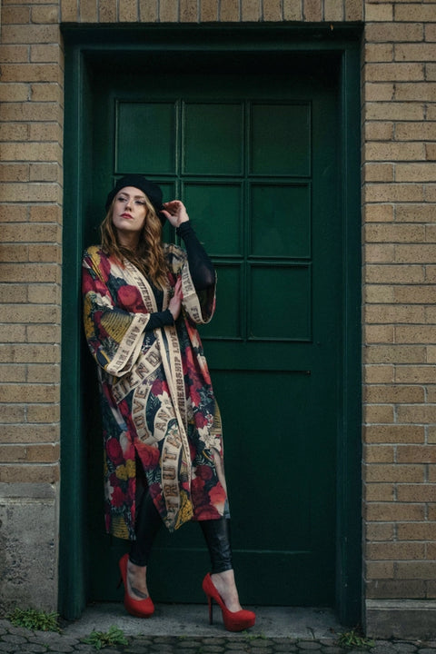 Friendship Love & Truth Opera Duster Kimono Robe-Kimono-Market of Stars-length 118cm width 78 cm-Urbanheer